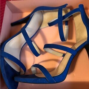 Elegant Blue Strappy Heels